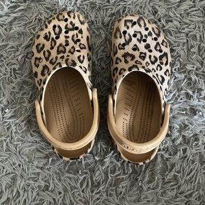 cheetah print crocs